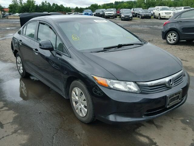 2HGFB2F53CH335046 - 2012 HONDA CIVIC LX BLACK photo 1