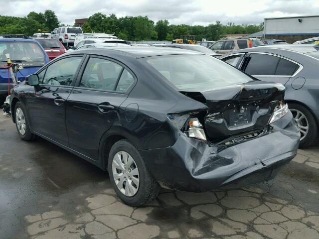 2HGFB2F53CH335046 - 2012 HONDA CIVIC LX BLACK photo 3