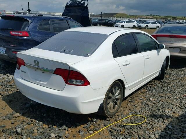 2HGFA15089H000554 - 2009 HONDA CIVIC EXL WHITE photo 4