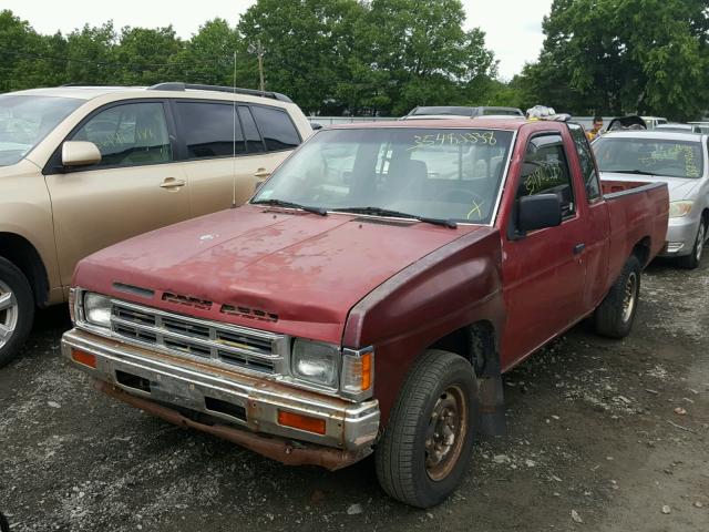 1N6SD16SXLC421395 - 1990 NISSAN D21 KING C RED photo 2