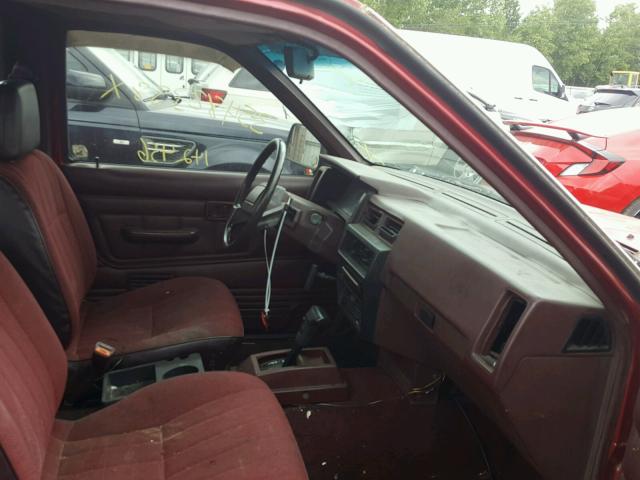 1N6SD16SXLC421395 - 1990 NISSAN D21 KING C RED photo 5