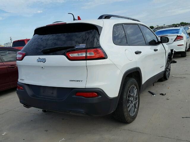 1C4PJLAB9GW336816 - 2016 JEEP CHEROKEE S WHITE photo 4