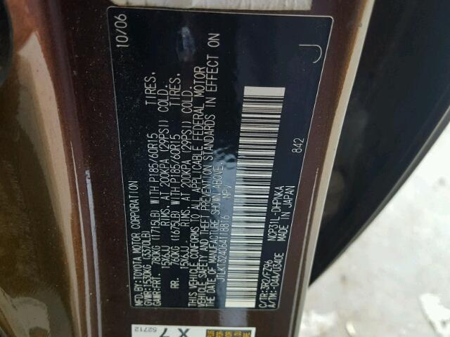 JTLKT324064118816 - 2006 TOYOTA SCION XB იასამნისფერი ფოტო 10