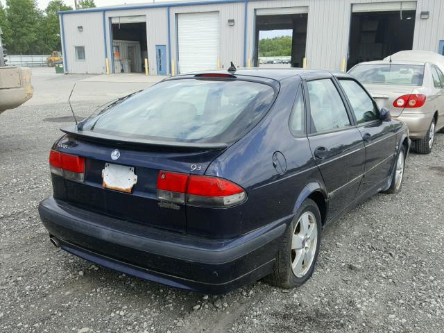 YS3DF58K022000972 - 2002 SAAB 9-3 SE BLUE photo 4