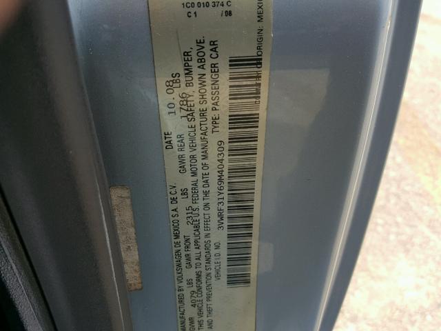 3VWRF31Y69M404309 - 2009 VOLKSWAGEN NEW BEETLE 蓝色 照片 10