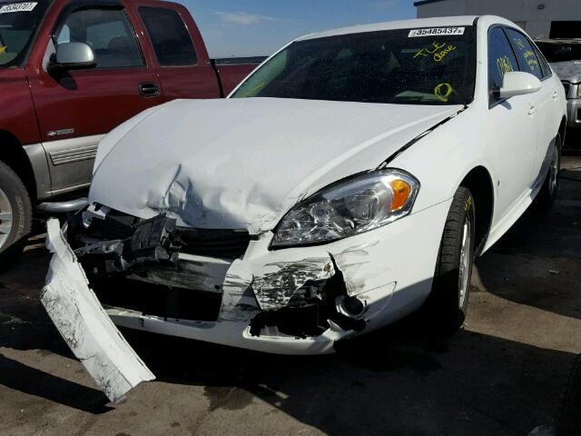 2G1WB5EK4A1134634 - 2010 CHEVROLET IMPALA LT WHITE photo 2