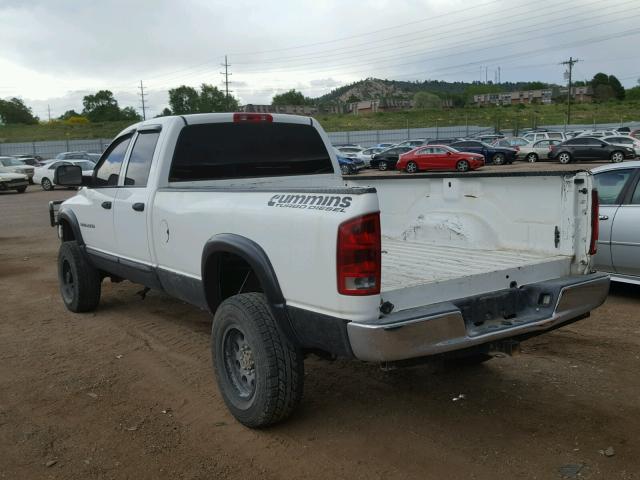 3D3KS28C95G760564 - 2005 DODGE RAM 2500 S WHITE photo 3