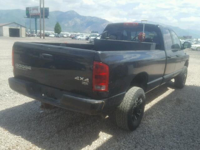 3D3KU28D84G148745 - 2004 DODGE RAM 2500 S BLACK photo 4
