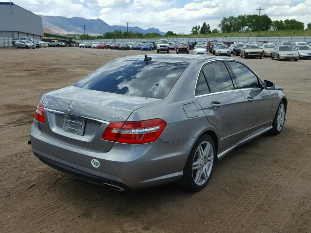 WDDHF8HBXBA304753 - 2011 MERCEDES-BENZ E 350 4MAT SILVER photo 4