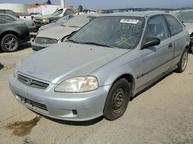 2HGEJ6342YH107354 - 2000 HONDA CIVIC DX SILVER photo 2