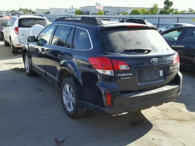 4S4BRDKC1D2289702 - 2013 SUBARU OUTBACK 3. BLUE photo 3