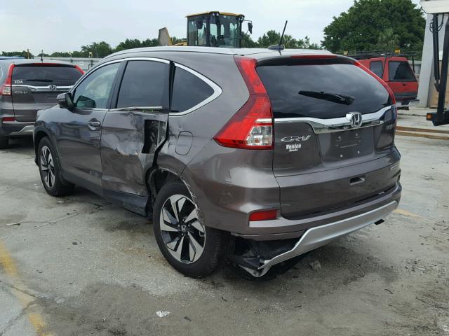 5J6RM3H91GL010703 - 2016 HONDA CR-V TOURI BROWN photo 3