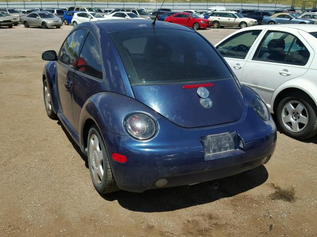 3VWCP21CX1M444317 - 2001 VOLKSWAGEN NEW BEETLE 蓝色 照片 3