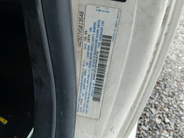 3VWCC21C5YM404779 - 2000 VOLKSWAGEN NEW BEETLE 白色 照片 10