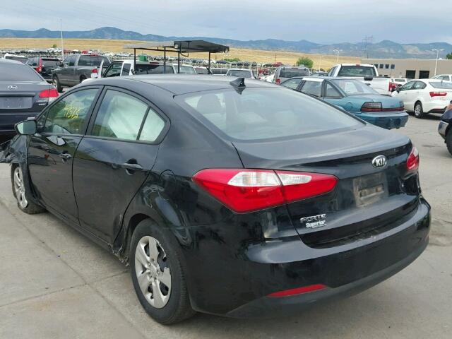 KNAFK4A62F5381521 - 2015 KIA FORTE LX BLACK photo 3