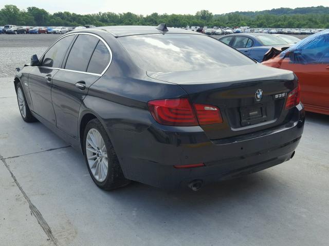 WBAFU7C53BC876526 - 2011 BMW 535 XI BLACK photo 3