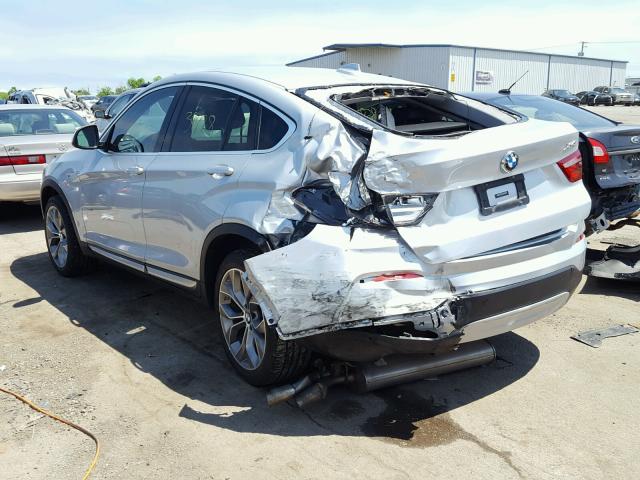 5UXXW3C51F0M87433 - 2015 BMW X4 XDRIVE2 SILVER photo 3