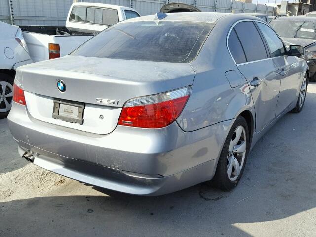 WBANE53567CW64000 - 2007 BMW 525 I GRAY photo 4