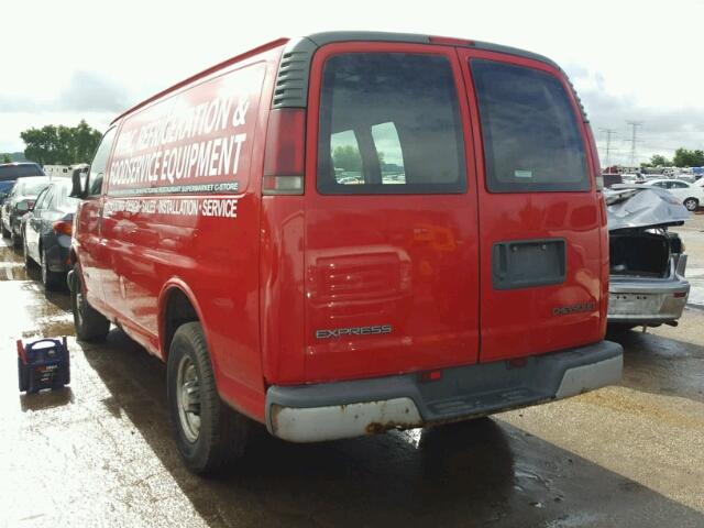 1GCGG25R211161281 - 2001 CHEVROLET EXPRESS G2 RED photo 3