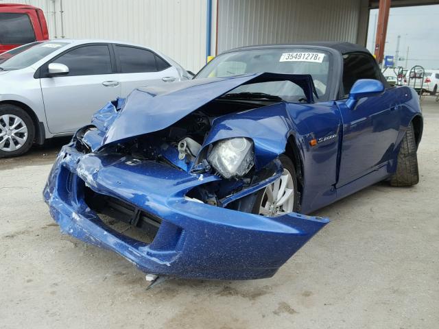 JHMAP21466S000948 - 2006 HONDA S2000 BLUE photo 2