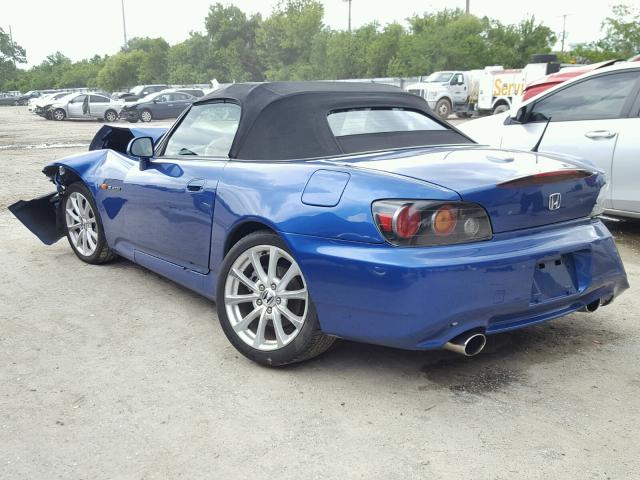 JHMAP21466S000948 - 2006 HONDA S2000 BLUE photo 3