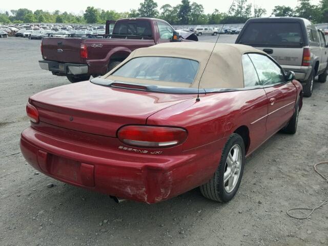 3C3EL55H8VT629707 - 1997 CHRYSLER SEBRING JX MAROON photo 4