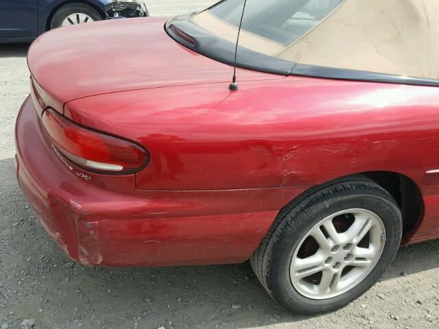 3C3EL55H8VT629707 - 1997 CHRYSLER SEBRING JX MAROON photo 9