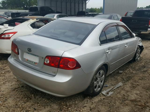 KNAGE123875135038 - 2007 KIA OPTIMA SILVER photo 4