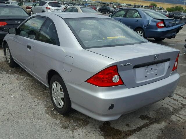 1HGEM22155L056227 - 2005 HONDA CIVIC DX V SILVER photo 3