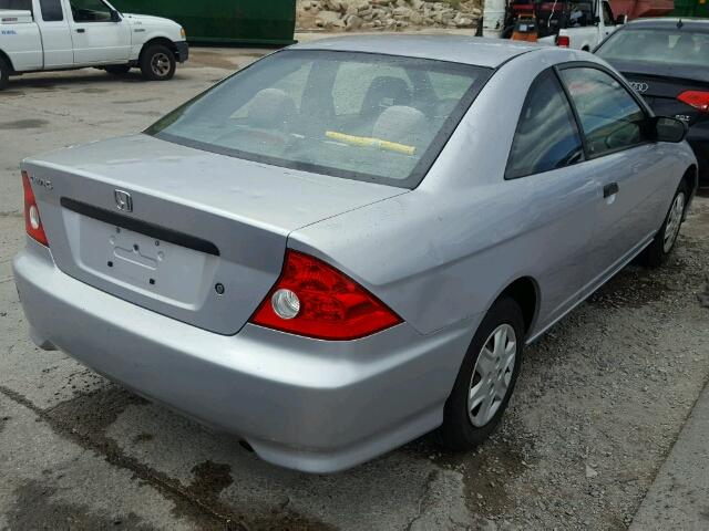 1HGEM22155L056227 - 2005 HONDA CIVIC DX V SILVER photo 4