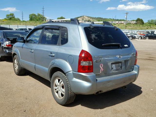 KM8JN72D46U328310 - 2006 HYUNDAI TUCSON GLS TEAL photo 3