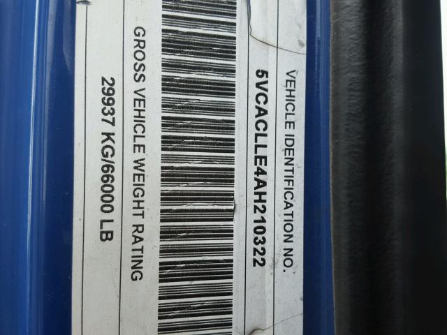 5VCACLLE4AH210322 - 2010 AUTOCAR LLC XPEDITOR BLUE photo 10