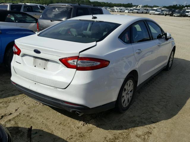 3FA6P0G78DR235850 - 2013 FORD FUSION S WHITE photo 4