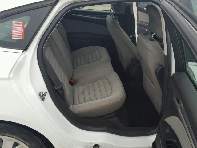 3FA6P0G78DR235850 - 2013 FORD FUSION S WHITE photo 6