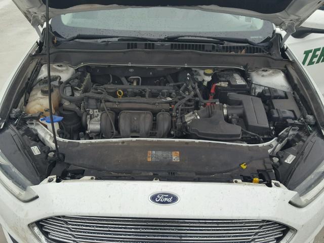 3FA6P0G78DR235850 - 2013 FORD FUSION S WHITE photo 7