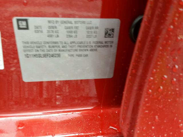 1G11H5SL9EF246236 - 2014 CHEVROLET MALIBU LTZ 红色 照片 10