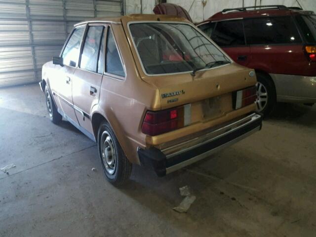 1FABP13H3EW295603 - 1984 FORD ESCORT/L GOLD photo 3