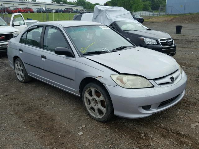 1HGES16315L000510 - 2005 HONDA CIVIC DX V SILVER photo 1