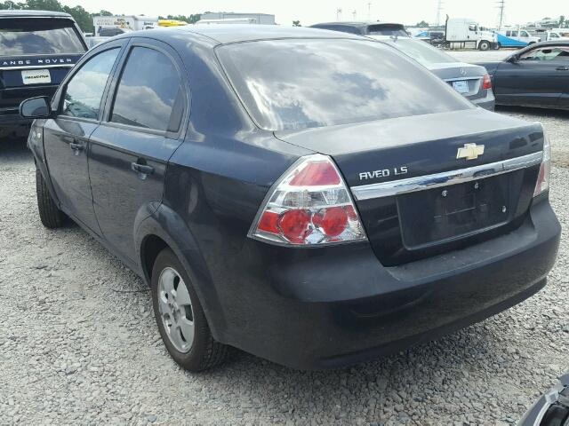 KL1TD56657B129268 - 2007 CHEVROLET AVEO BASE Қара фото 3