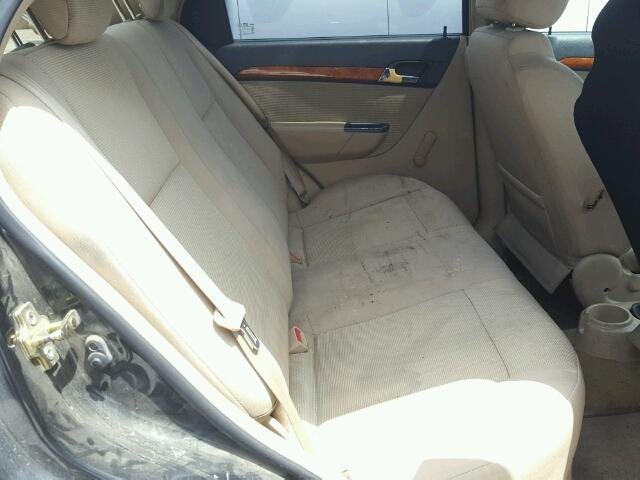 KL1TD56657B129268 - 2007 CHEVROLET AVEO BASE Қара фото 6