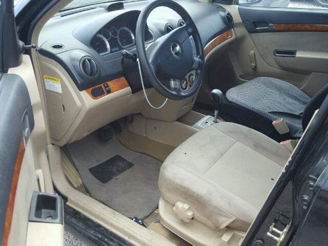 KL1TD56657B129268 - 2007 CHEVROLET AVEO BASE Қара фото 9