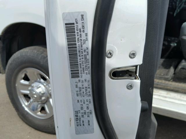3C6TR5JT6GG268265 - 2016 RAM 2500 SLT WHITE photo 10