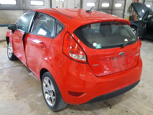 3FADP4FJ1CM106582 - 2012 FORD FIESTA SES RED photo 3