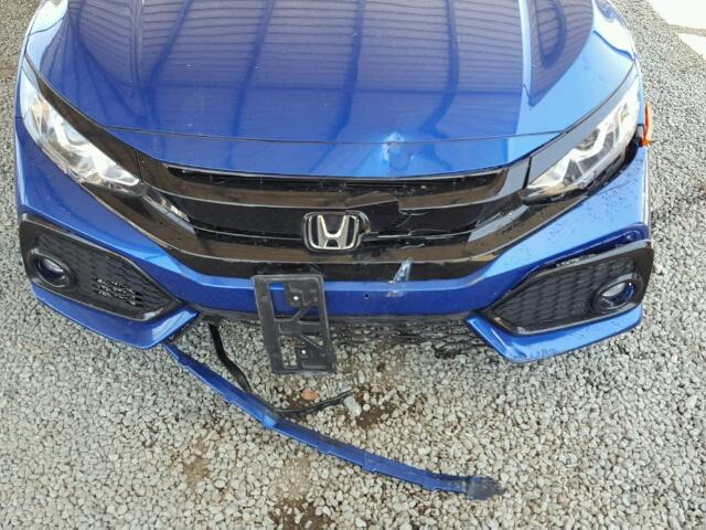 SHHFK7H54HU410292 - 2017 HONDA CIVIC EX ლურჯი ფოტო 9