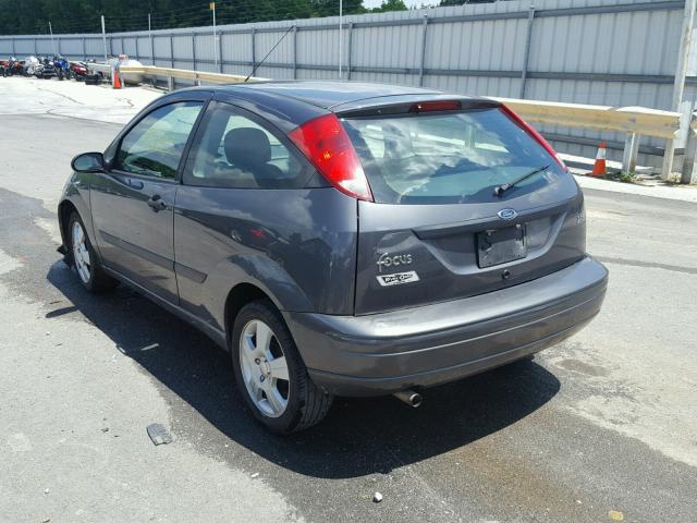 3FAFP31Z14R114279 - 2004 FORD FOCUS ZX3 GRAY photo 3