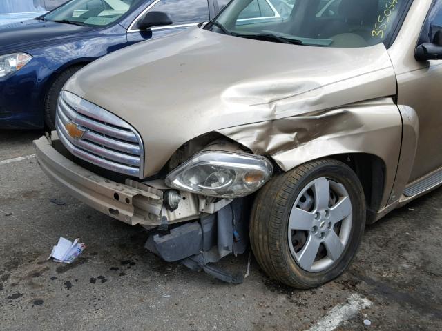 3GNDA13D78S603302 - 2008 CHEVROLET HHR LS GOLD photo 9