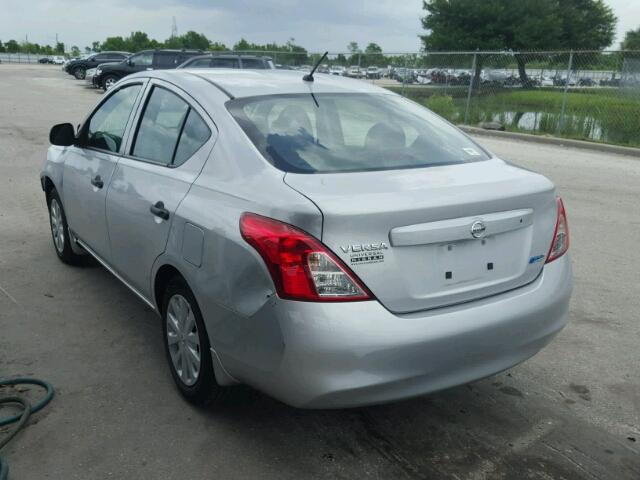 3N1CN7AP7EL850644 - 2014 NISSAN VERSA S/S GRAY photo 3