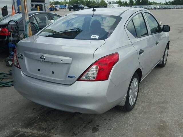 3N1CN7AP7EL850644 - 2014 NISSAN VERSA S/S GRAY photo 4