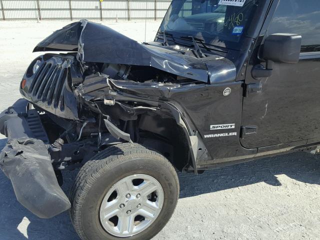 1C4AJWAGXDL647980 - 2013 JEEP WRANGLER S BLACK photo 9
