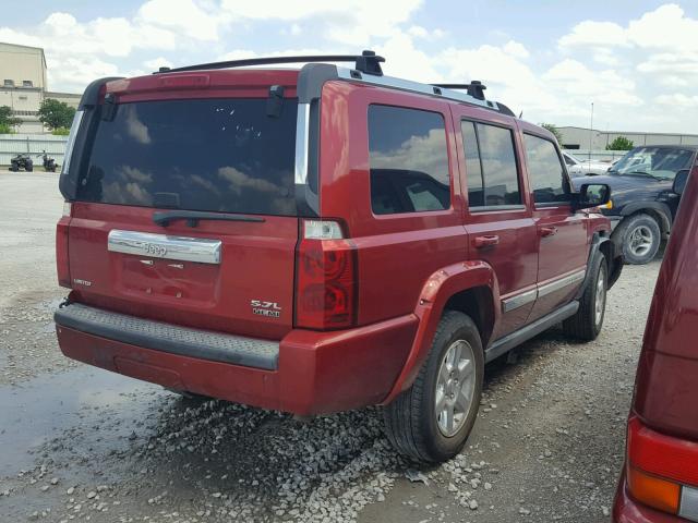 1J8HH58256C230941 - 2006 JEEP COMMANDER MAROON photo 4